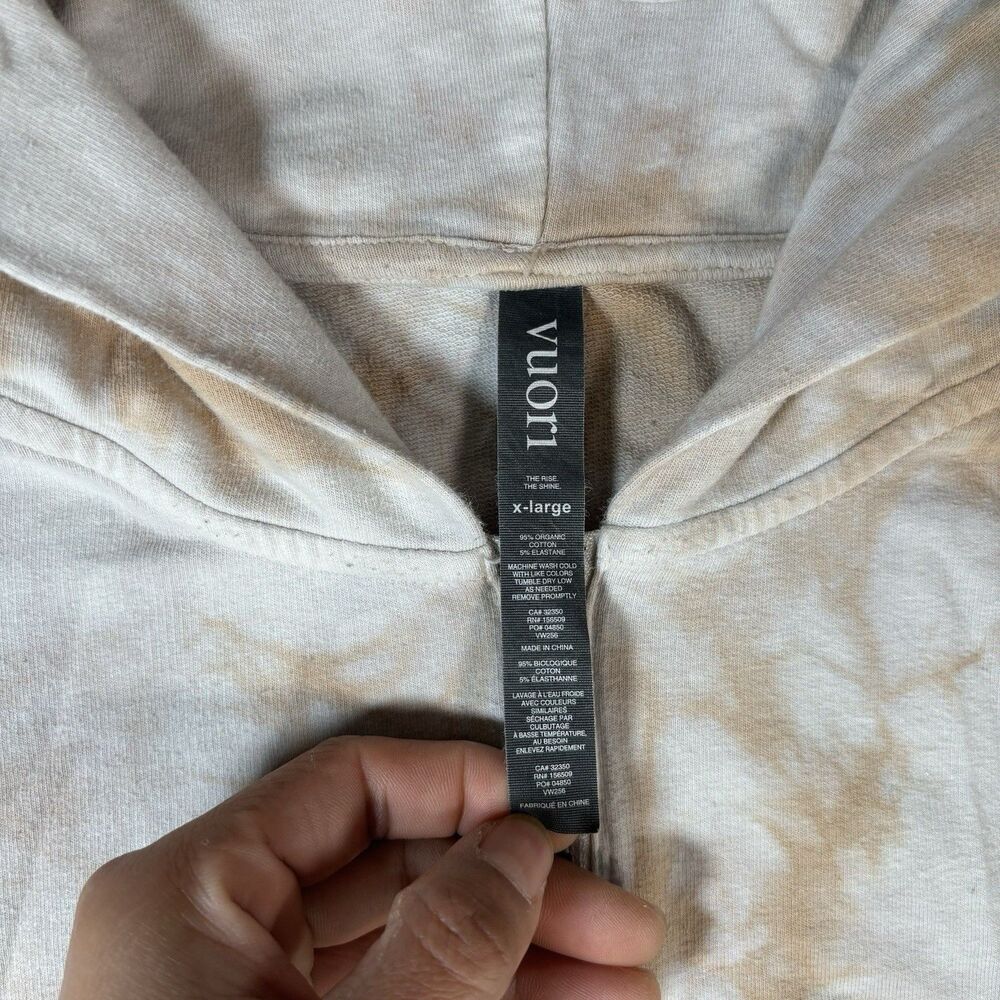 Vuori Womens Laguna Full Zip Hoodie Tie Dye Sweatshirt Logo Size XL Lounge - Picture 4 of 9